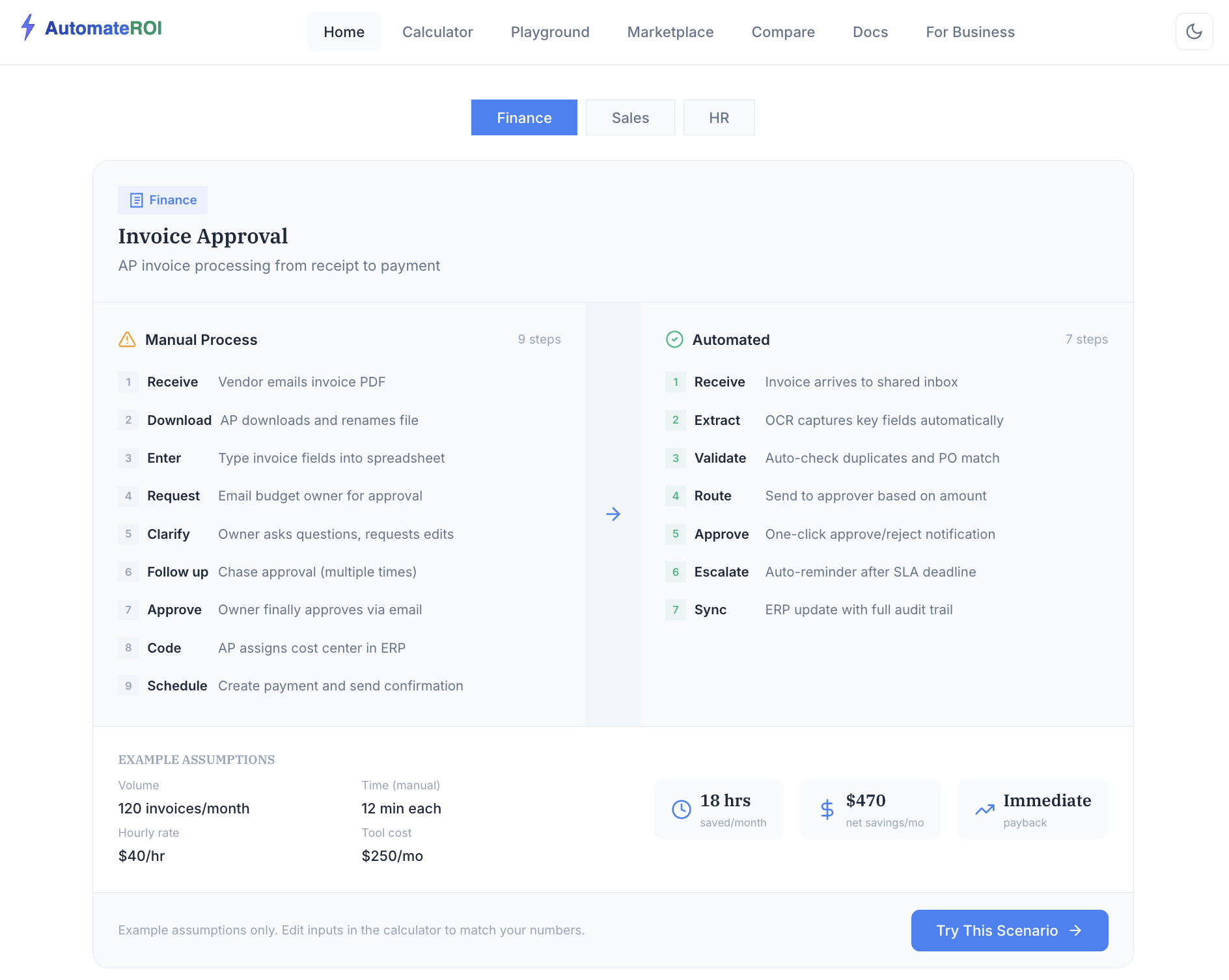 AutomateROI Calculator