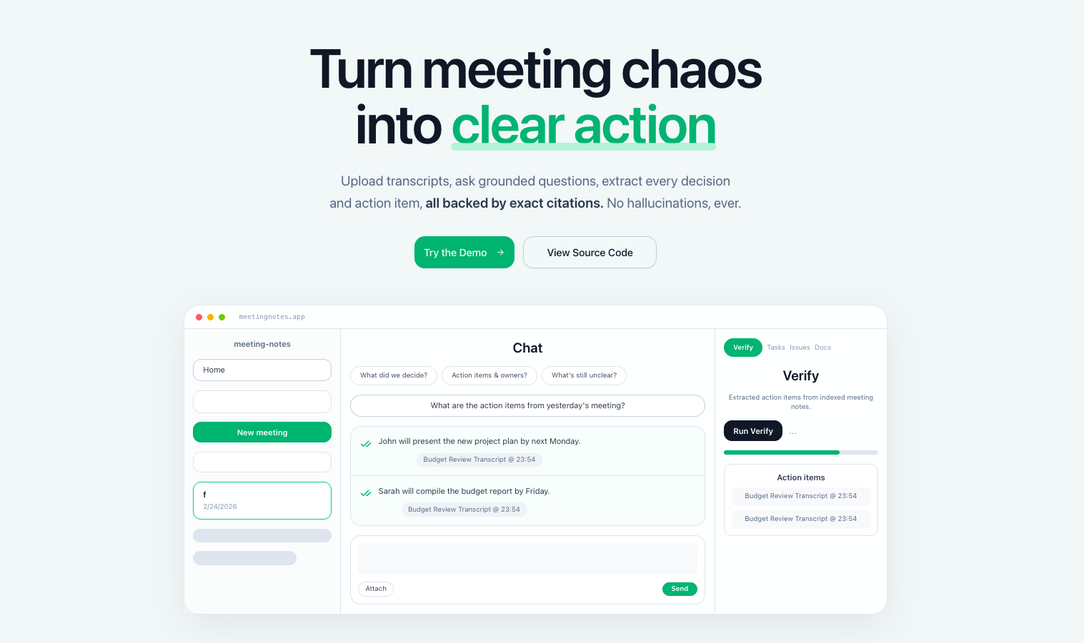 Meeting Notes AI Application